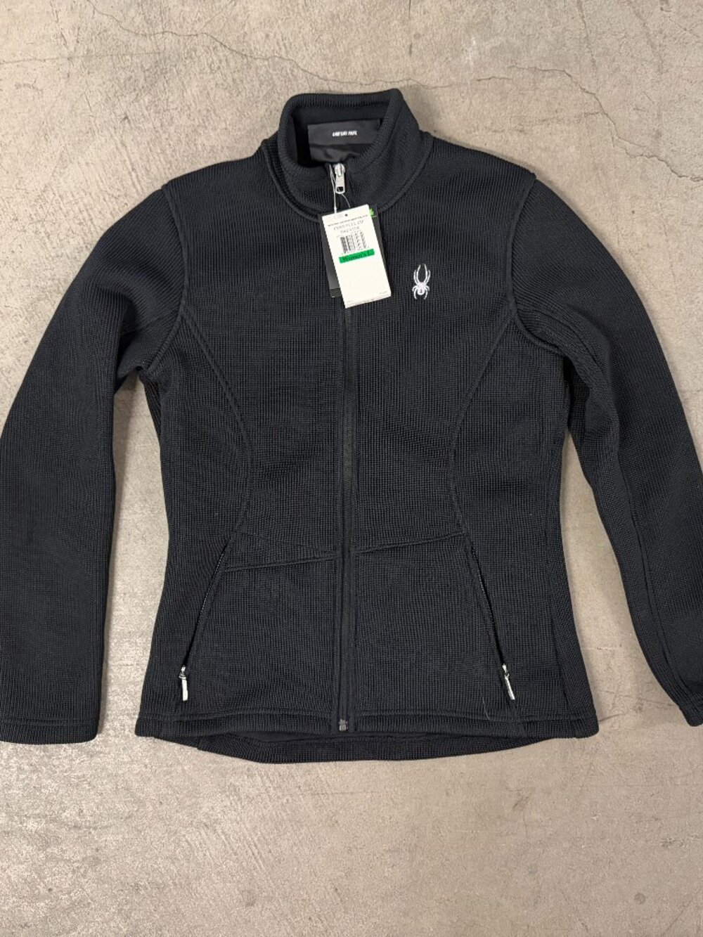 NWT Spyder Women's Endure Full Zip Knit Fleece Jacket – Black – Brand New